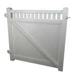 Think Fencing 1800 x 1760mm White PVC Mystique With Lattice Swing Gate  