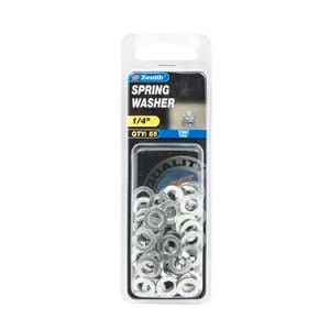 Zenith 1/4" Zinc Plated Spring Washer - 55 Pack