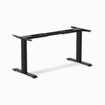 Desky Zero Fixed Office Desk Frame - Matte Black