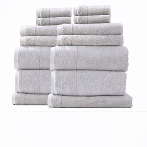 14pc Renee Taylor Aireys 650gsm Zero Twist Towel Set Vapour