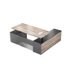 Modern Furniture PHOENIX Sit & Stand Electric Lift Executive Desk220cm Oak&Black