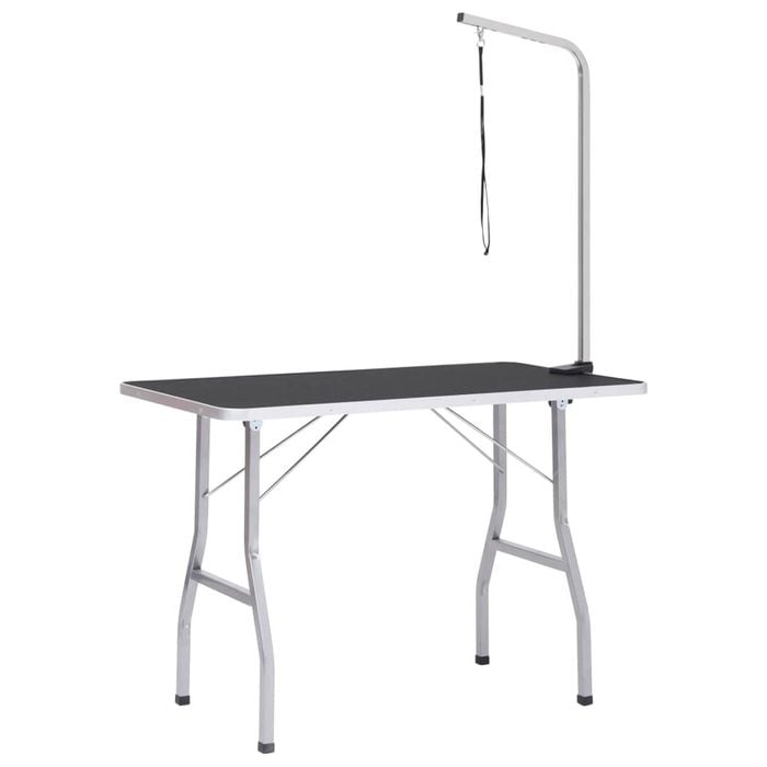 vidaXL Adjustable Dog Grooming Table with 1 Loop Pet Supply Cat Bath Table