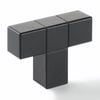 Hafele 46 x 34mm Matt Black Cabinet Knob