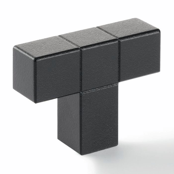 Hafele 46 x 34mm Matt Black Cabinet Knob