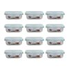12PK Fresh Guard Microwavable Glass Airtight Food Storage Container 630ml