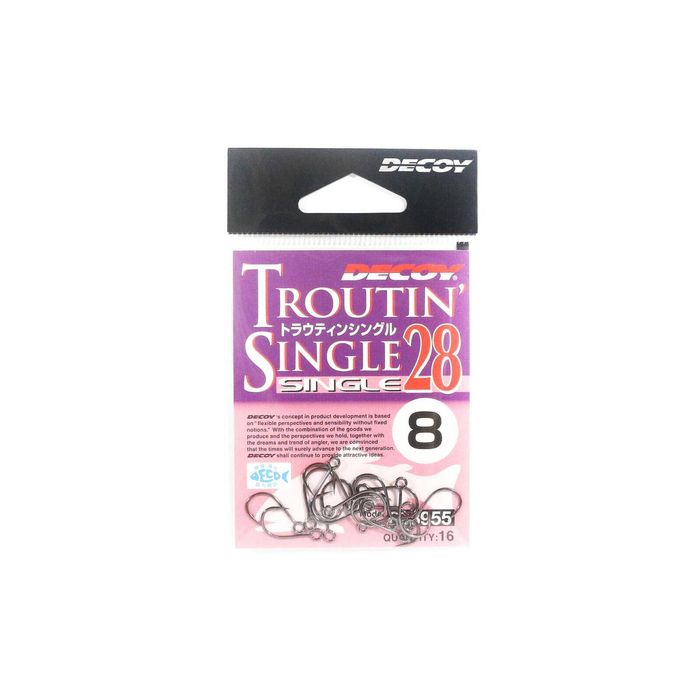 Decoy Single 28 Troutin Plugging Single Lure Fishing Hook 8