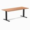 Desky Fixed Height Melamine Office Desk Matte Black Frame 180cm
