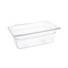 Vogue Gastronorm Pan Clear Polycarbonate Gn 1/4 100mm Food Storage Container Commercial Kitchenware