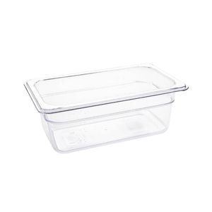 Vogue Gastronorm Pan Clear Polycarbonate Gn 1/4 100mm Food Storage Container Commercial Kitchenware
