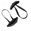 NNEOBA Heavy Duty Pull Up Handles Rubber Neutral Grip Black