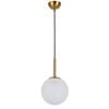 Telbix Bally Modern Pendant Hanging Lamp Light Glass Metal Antique Gold Alabastro