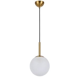 Telbix Bally Modern Pendant Hanging Lamp Light Glass Metal Antique Gold Alabastro