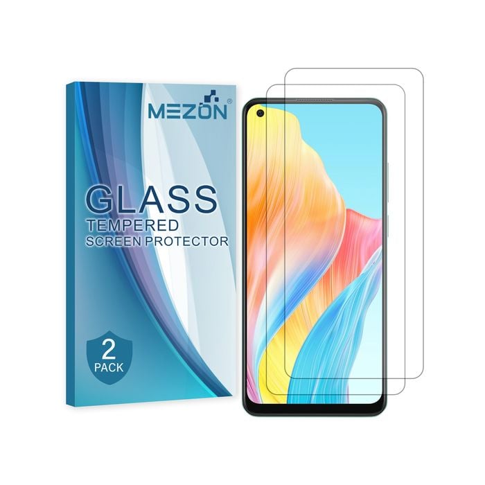 2 Pack Mezon Oppo A78 4g Clear Tempered Glass Screen Protectors