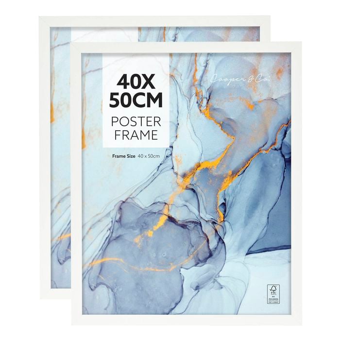 Cooper & Co. Set of 2 40x50cm Poster Photo Frames White