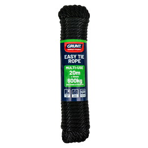 GRUNT 10mm x 20m Black Easy Tie Rope