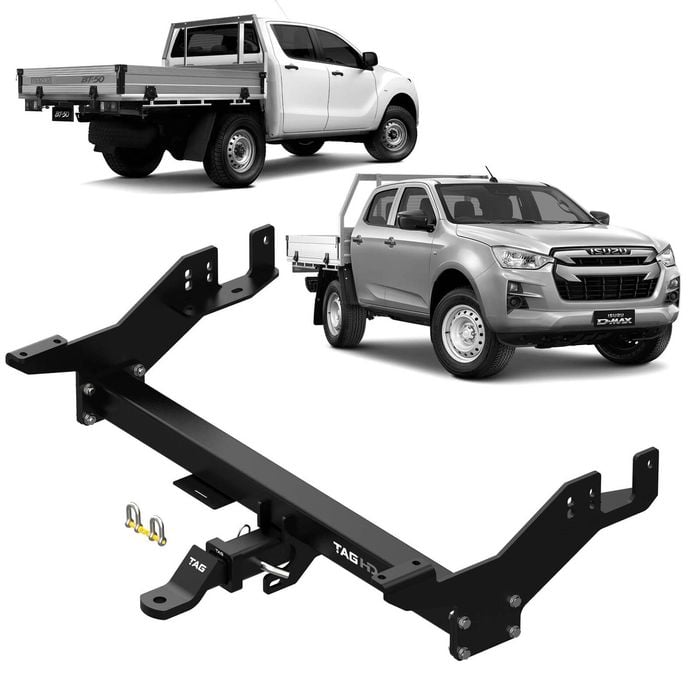 Tag Towbar & Direct Fit Wiring For Mazda Bt-50 & Isuzu D-max (07/2020 - On) - Extended Cab Chassis With Step