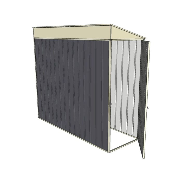 Build-a-Shed 0.8 x 2.3 x 2m Hinged Door Tunnel Shed - Grey