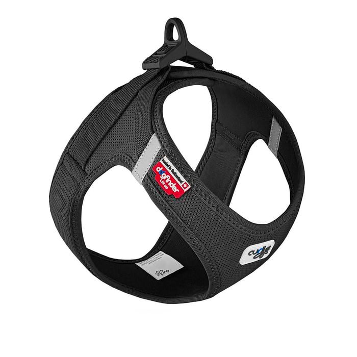 Curli Black Medium Clasp Air-Mesh Dog Vest Harness