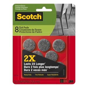 Scotch® 2.54mm Heavy Duty Felt Pads - 8 Pack