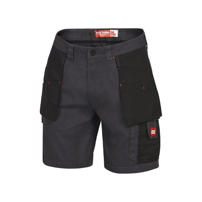 Hard Yakka Charcoal / Black Cargo Shorts - Size 82R