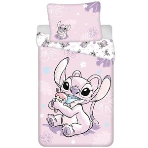 Disney Lilo & Stitch Angel Kids Cotton Quilt Cover Set - Single Bed Size