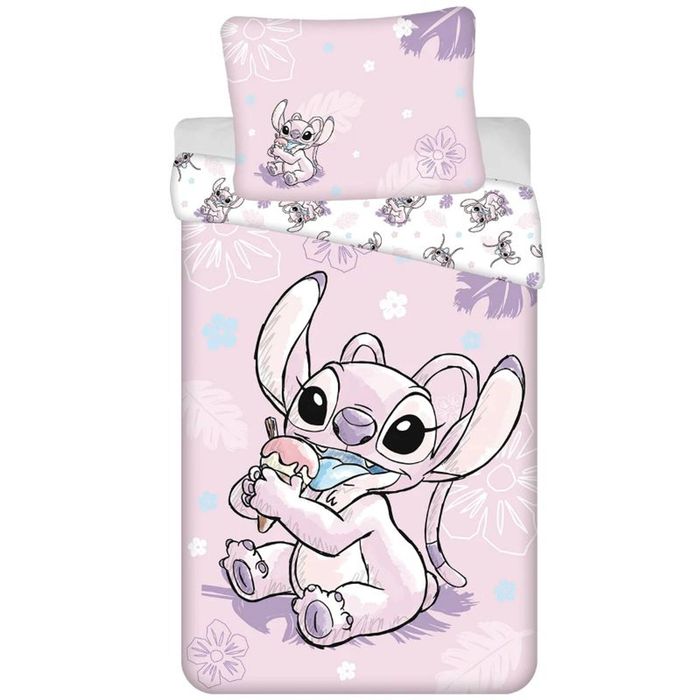 Disney Lilo & Stitch Angel Kids Cotton Quilt Cover Set - Single Bed Size