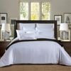 CottonMore 100% Cotton 650TC Sateen Square Jacquard Quilt Cover Set - Queen