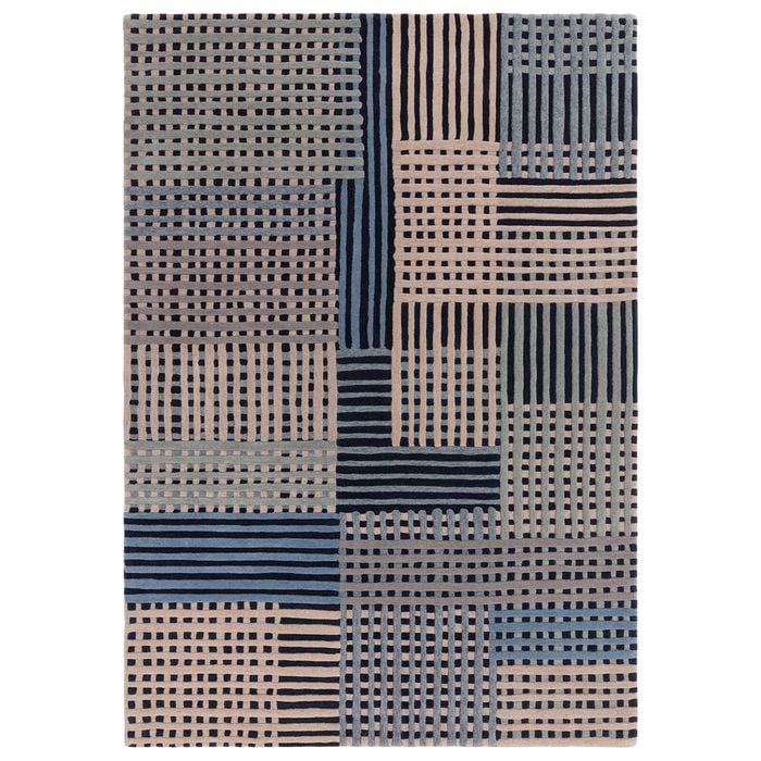 The Rug Connection Asiatic Aspect Blue 290x200cm - Large Hand Tufted Wool Indoor Floor Rug