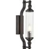 CLA Lighting Rodillo Interior Tubular Clear Glass Wall Light Black