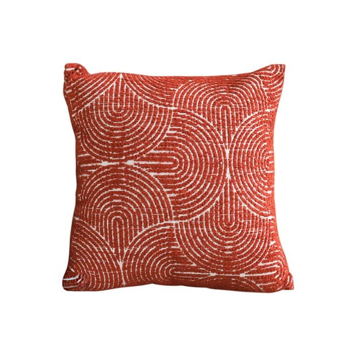 SOGA 50cm Throw Pillow – Burgundy Cinnabar Corded