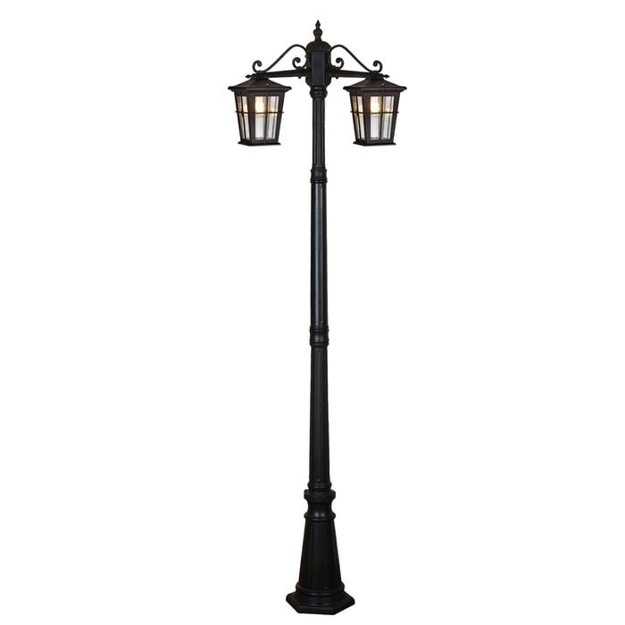Eden Exterior Twin Head Post Light - 2100mm