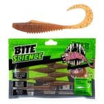 7 Pack of 4 Inch Bite Science Bunker Buster Soft Plastic Lures - Pumpkin