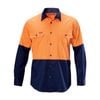Hard Yakka Orange / Navy Koolgear Long Sleeve Shirt - Size 5XL