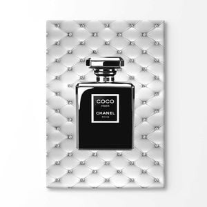 Black Perfume Bottle Print 100% Australian Made 180x120cm (Stretched Canvas)