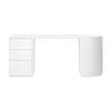 Payton Benjamin Ripple Grand 3 Drawer Lhf Computer Work Desk Table White