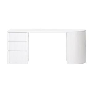 Payton Benjamin Ripple Grand 3 Drawer Lhf Computer Work Desk Table White