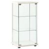 vidaXL Storage Cabinet Tempered Glass White