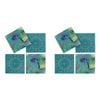 2x 4pc LVD Aquarium Glass Coaster Mat Pad Square 17x12cm