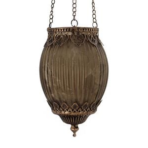 Moroccan Style Hanging Lantern Brown D11x18.5cm
