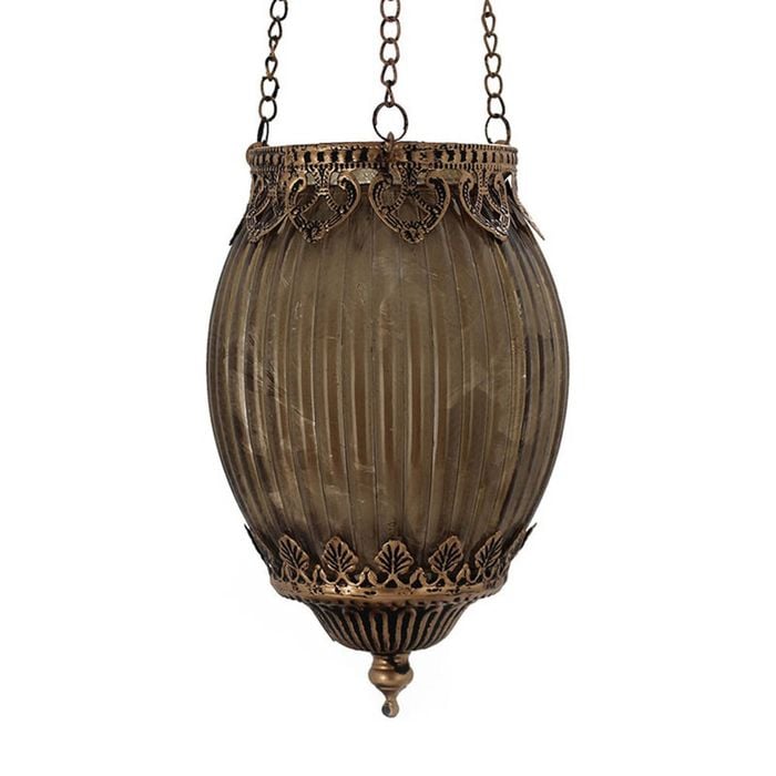 Moroccan Style Hanging Lantern Brown D11x18.5cm