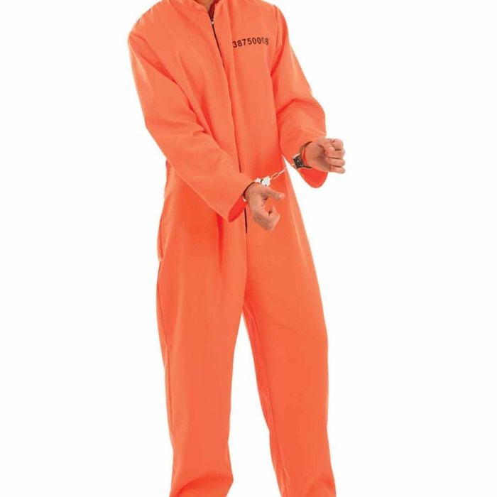 Incarcerated Plus Size Mens Orange Prisoner Costume - Xlarge