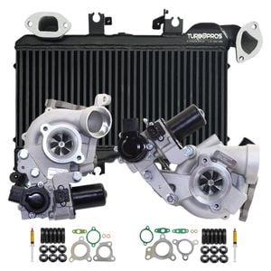 Upgrade Billet Turbo Charger With 60mm Intercooler For Toyota LandCruiser 200 Series VDJ200 1VD-FTV 4.5L