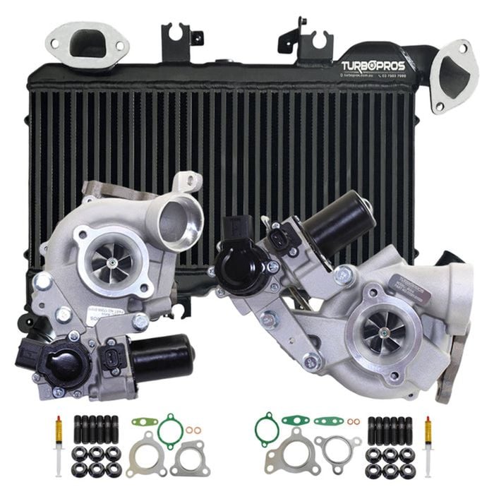 Upgrade Billet Turbo Charger With 60mm Intercooler For Toyota LandCruiser 200 Series VDJ200 1VD-FTV 4.5L