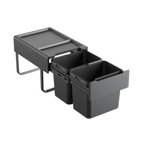 Kaboodle 2 x 15L Base Mount Pullout Bin - to suit minimum 400mm Base Cabinet