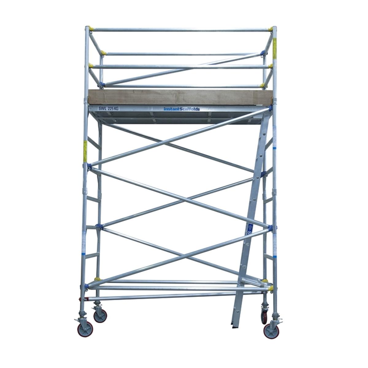 Instant Access 0.8m x 3m 225kg Aluminium Single Width Scaffold Tower ...