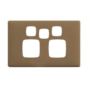 HPM LINEA Double Powerpoint With Extra Hole Coverplate - Ninja Khaki