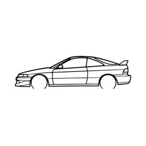 Ignite Laser Honda 1995 Intergra Silhouette Metal Wall Art Coated Black 47inch/120cm
