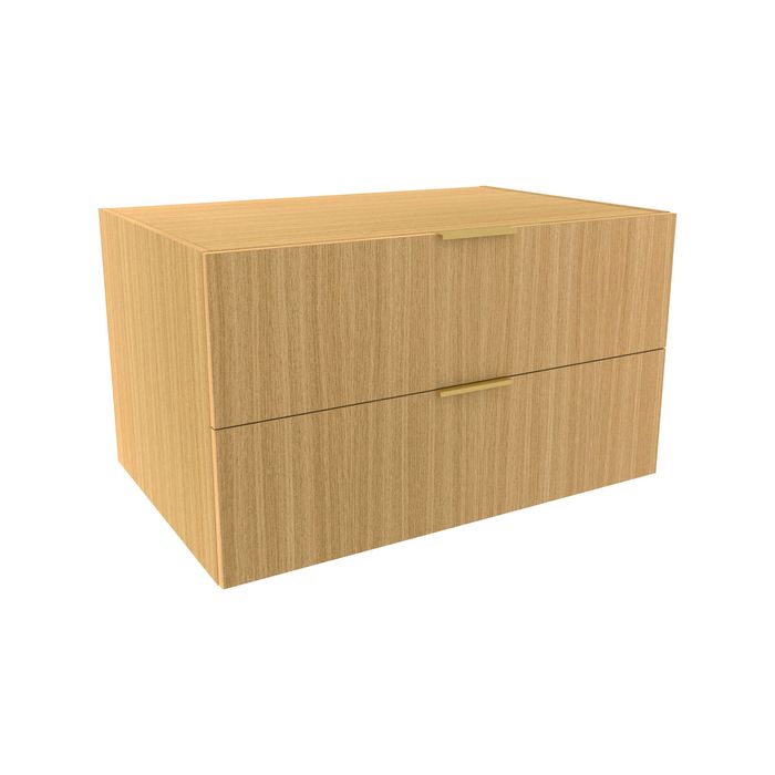 Lugna 512 x 900 x 580mm Sand 2 Drawer Storage Cabinet