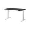 Oikiture Electric Standing Desk Single Motor 1.4m Black Tabletop