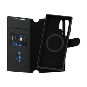 Panzer Tango Wallet Phone Case for Samsung GS25 Ultra Leather Card Slots - Black
